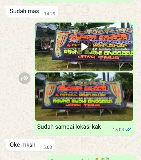 Pengiriman Papan Bunga Pasekan